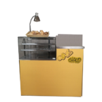 Meuble support jaune avec emplacement four